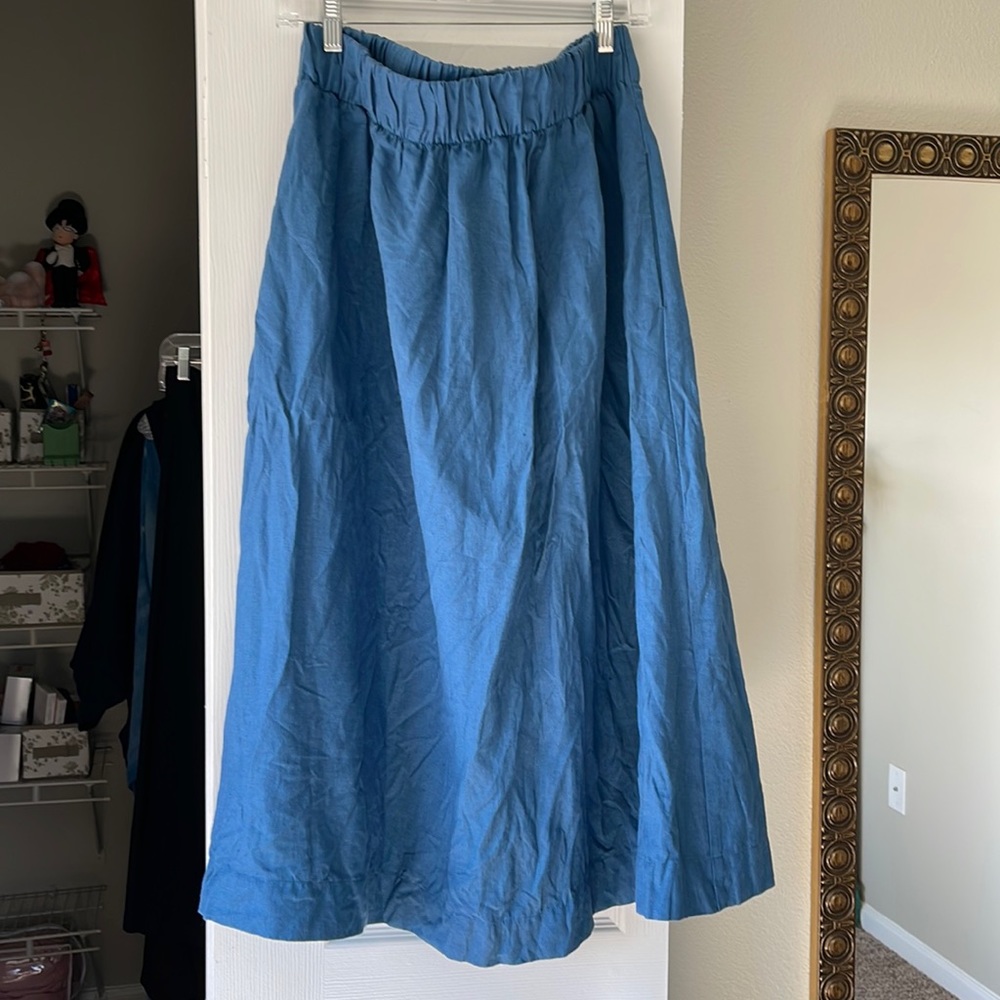 Notperfect linen skirt in indigo